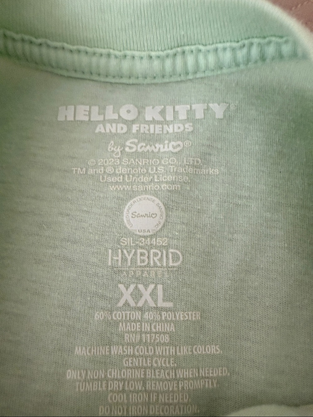 Sanrio Hello Kitty and Friends Mint Green Graphic Tee (XXL) - Picture 4 of 11